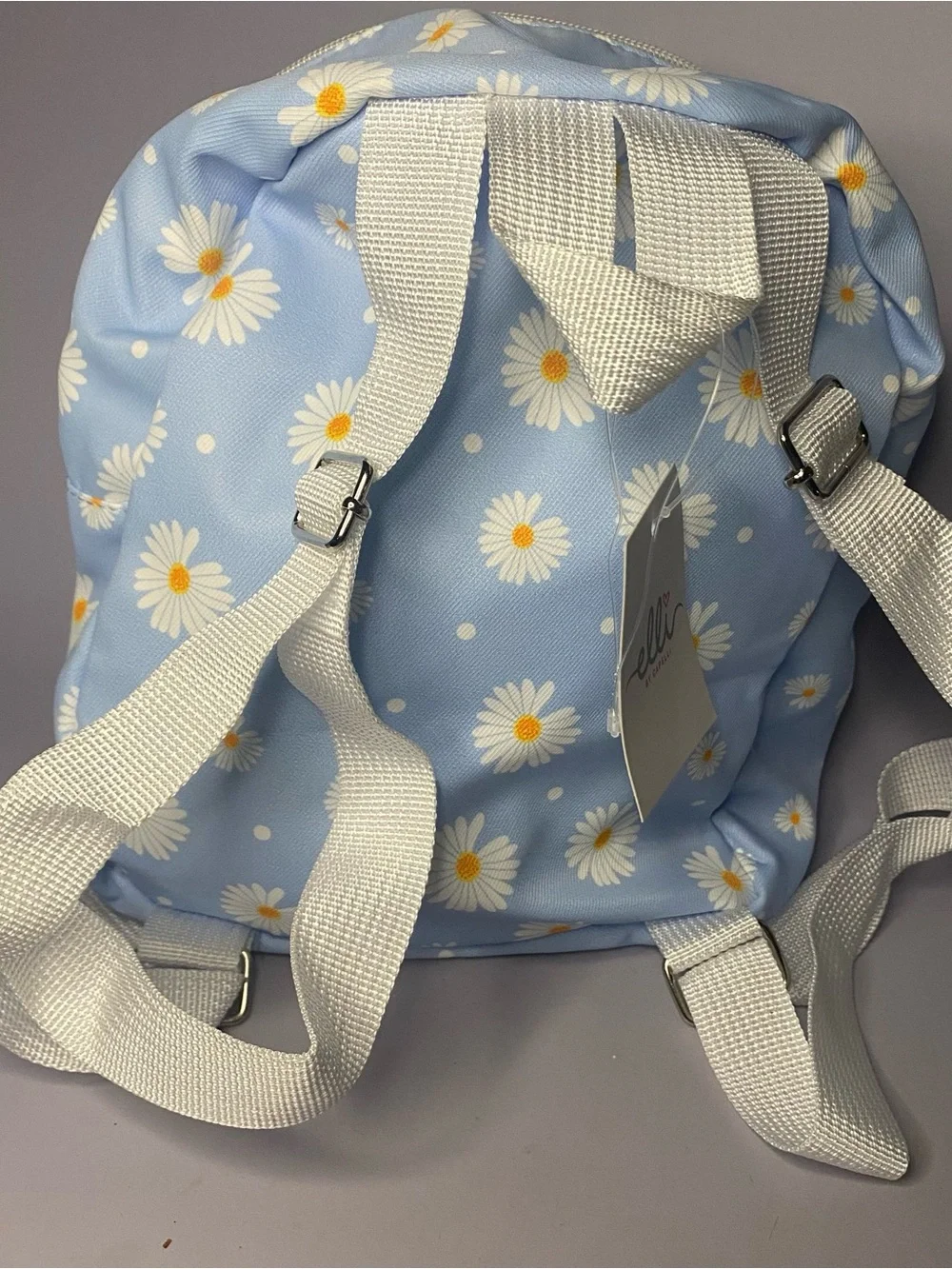 New Elli by Capelli Womens or Kids Daisy Print Mini Backpack - Light Blue